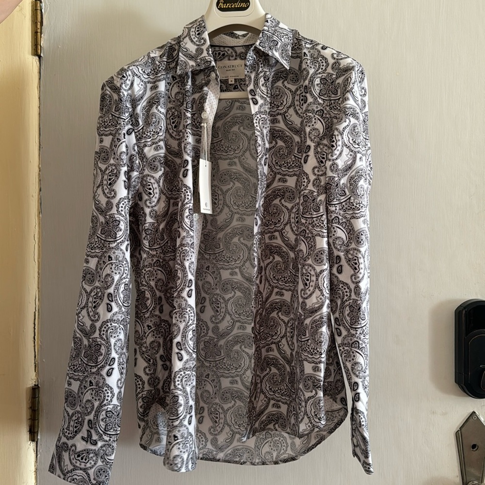 Construct button up dress shirt